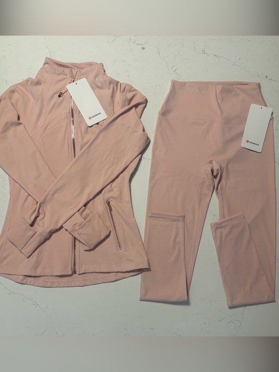 lululemon athletica Pants - lululemon athletica Women’s Blush Pink High-Rise Leggings & Zip Jacket Set